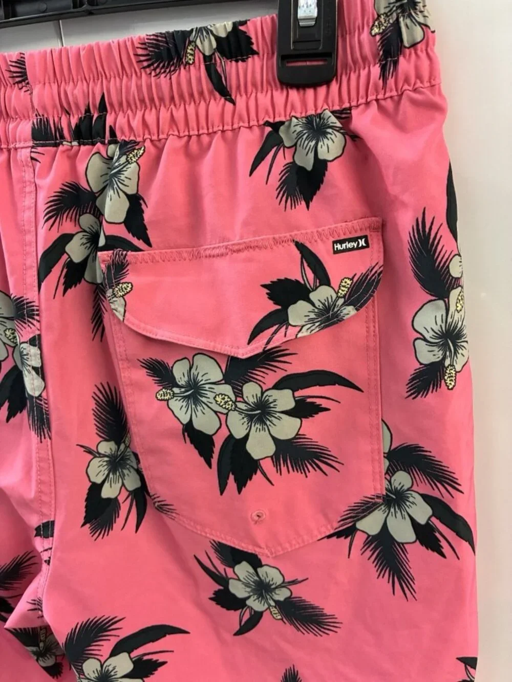 Hurley Board Shorts Swim Trunks‎ Pink Hawaiian Floral Small